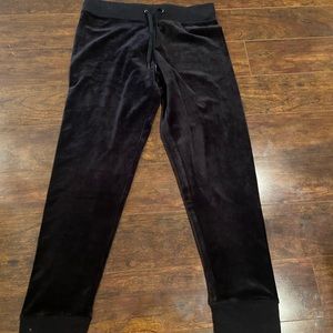 Black velvet Champion joggers. Size medium